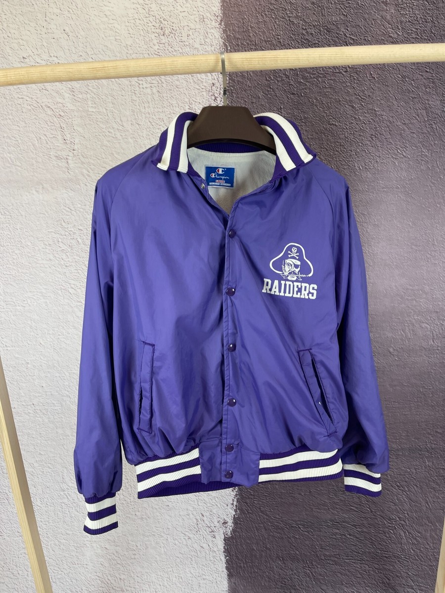 Champion x Raiders Pirates made in USA purple bomber jacket | eBay