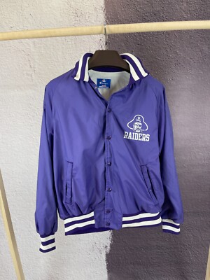Champion x Raiders Pirates made in USA purple bomber jacket | eBay