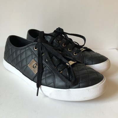 guess black quilted sneakers