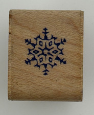 Inkadinkado Winter SNOWFLAKE Small Wood Mount Rubber Stamp