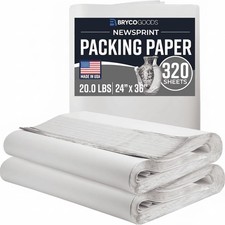 24"x36" Newsprint Packing Paper Sheets - 320 Sheets, 20lb - Essential Shipping S
