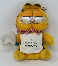 1978-1981 Garfield Dakin I Don t Do Windows Vintage 9 Plush Doll Cat Orange
