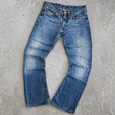 Levi's Jeans Blau Denim Baumwolle Bootcut Gr. 36 Frauen