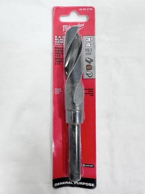 Milwaukee 3/4'' in S&D Black Oxide Drill Bit New reduced shank 48-89-2746