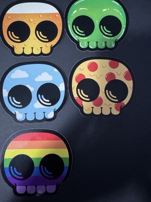 Mike Mitchell Swag TV Coaster Set. Set of Skully stickers. Key chain  Can Koozie