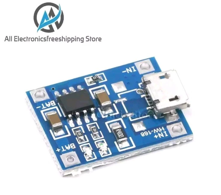 10x Ladeplatine TP 4056 Micro-USB Lademodul 5 Volt 1A für Li-Ion Akku Batterie - Bild 4 von 4