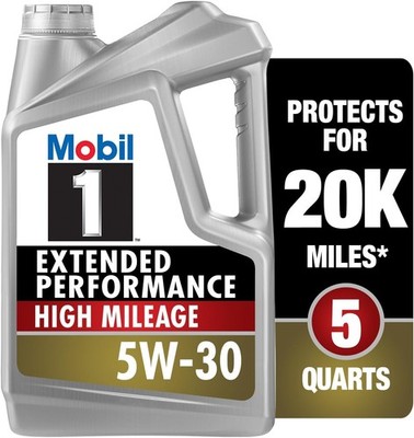 Extended Performance Full Synthetic Motor Oil 5W-30, 5 Quart - High Mileage P