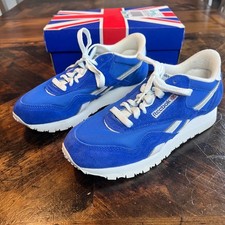 Reebok CL Nylon Womens 6 Blue White Vintage Y2K 2000 OG Box Receipt 1-49830