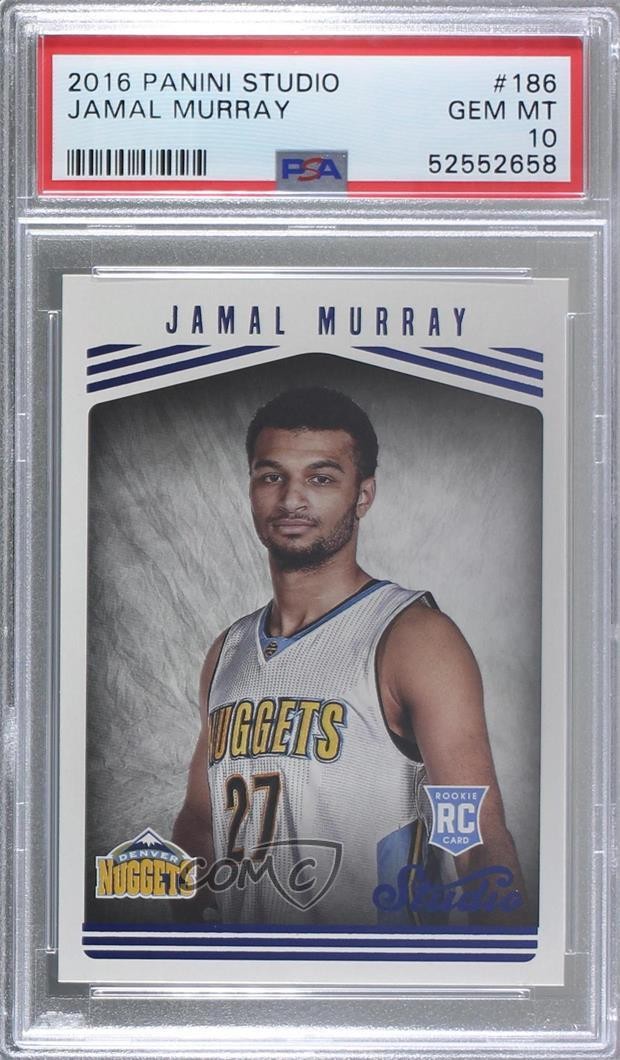 2016-17 Panini Studio Studio Edition Jamal Murray #186 PSA 10 GEM MT v6g