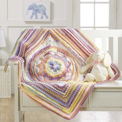 Herrschners  Colorfully Cute Baby Blanket Crochet Kit