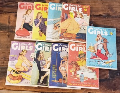 VTG 60s LOT 1961 CALLING ALL GIRLS Digest MAGAZINES Cover ART BY FREEMAN ELLIOTT