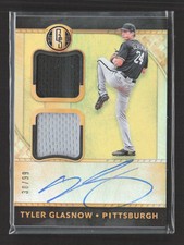 2017 Panini Gold Standard Tyler Glasnow GSD-TG Autograph 38/99 Dual Jersey Patch