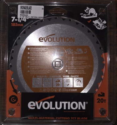 EVOLUTION POWER TOOLS RAGEBLADE 7-1/4''X20TX20MM ARBOR, MULTI-MATERIAL TCT BLADE