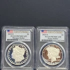 2023-S Proof $1 Morgan and Peace Silver Dollar 2pc Set PCGS PR70DCAM FS
