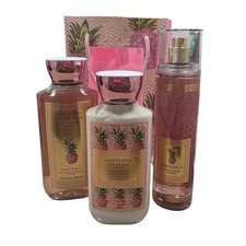 Bath and Body Works Costa Rica Sunrise Trio Set with Bag Retired Full-Size