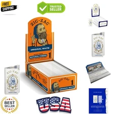 White Rolling Papers - 24 Booklets -  70mm Papers, Slow Even Burn, Consistent...