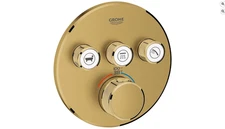 Grohe 29138GN0 Grohtherm Triple Function Thermostatic Valve Trim, Cool Sunrise