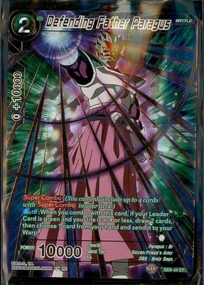 Dragon Ball Super Card Game Battle Evolution Booster Defending Father Paragus SD