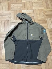 Carhartt Mens MEDIUM Storm Defender Relaxed Fit Lightweight Monterey Rain Jacket