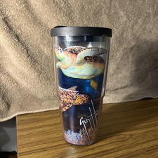 Guy Harvey Tervis Save Our Seas Ocean Travel Tumbler 24 oz Sea Turtle blue