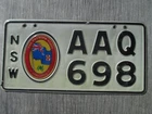 1988 New South Wales bicentennial graphic AAQ-698 license plate