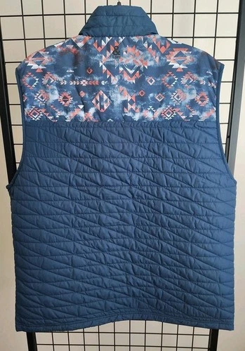 &Lore By Tahoe River Men's Quilted Vest Size XL Full Zip Blue Sleeveless Jacket  image 4