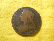 1898 British Old Penny coin