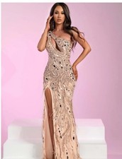 Portia And Scarlett Cut Out Glass Ornate Prom And Evening Gown