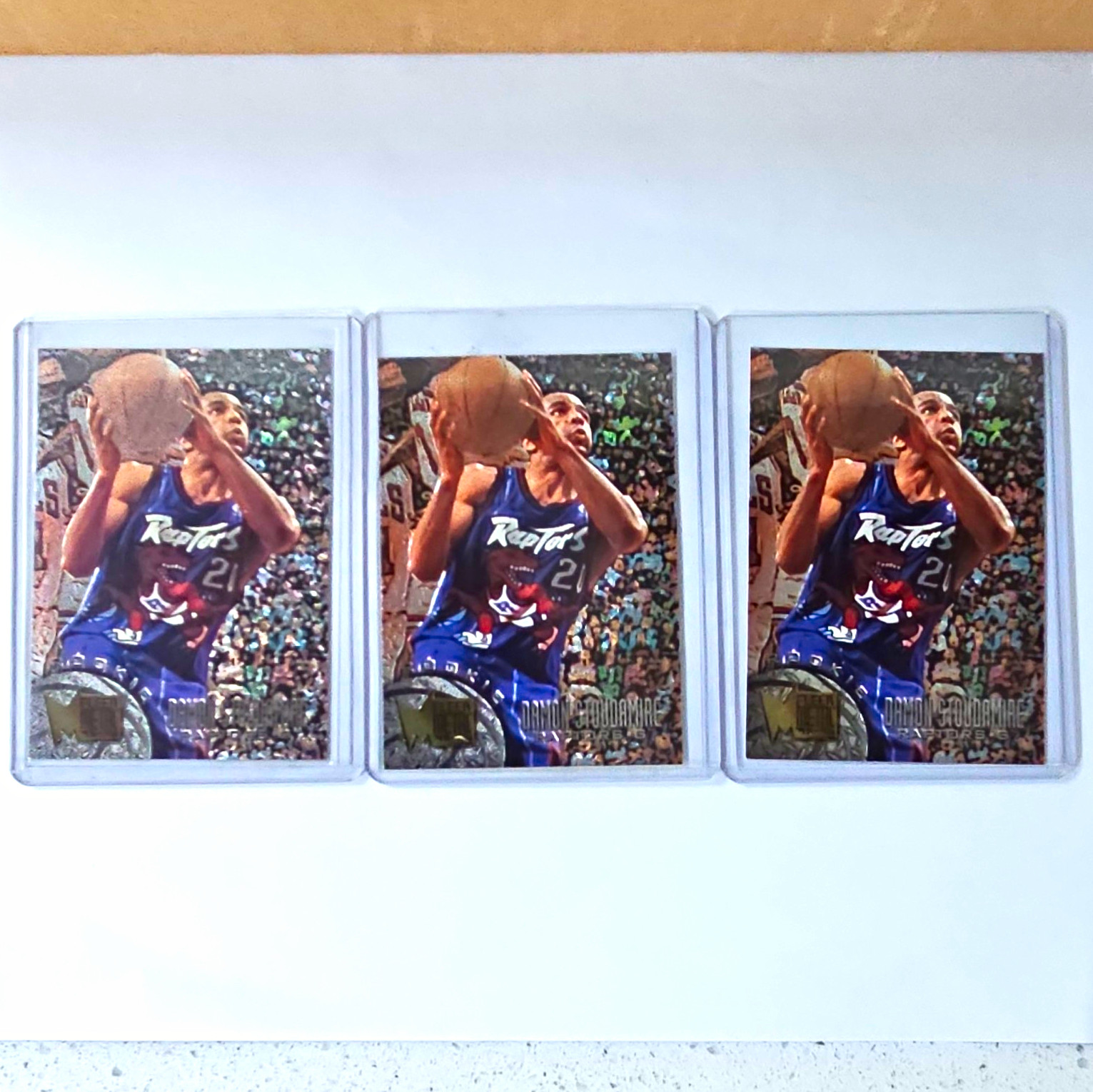 1995-96 Fleer Metal  Damon Stoudamire #200 Raptors Lot of 3