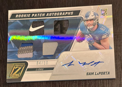 2023 Panini Zenith Sam LaPorta Rookie Patch Autographs Gold /10 Auto #231
