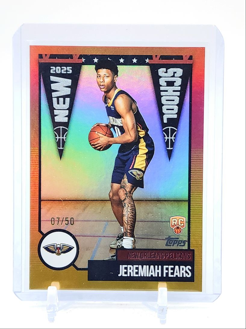JEREMIAH FEARS 2025-26 TOPPS BASKETBALL ROOKIE NEW SCHOOL GOLD RC /50 Q4427