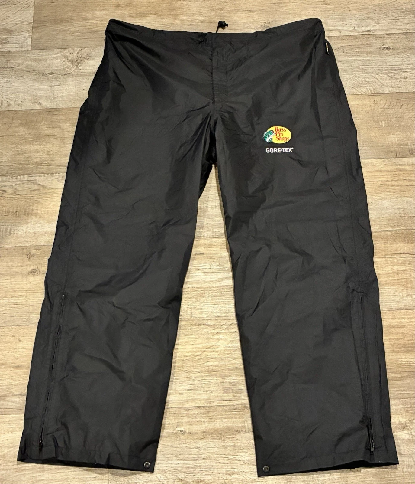 Bass Pro Shops HPR Pants Men’s 3XL Tall Black Fishing Wind Rain Waterproof Zip