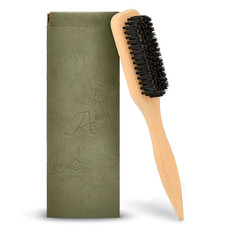 Boar Bristle Slick Back Hair Brush for Men Women Kids   Ideal for Sleek Ponytail