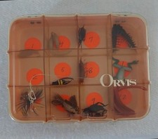 Vintage Orvis Bill DeWitt Fly Lure Box With Lures