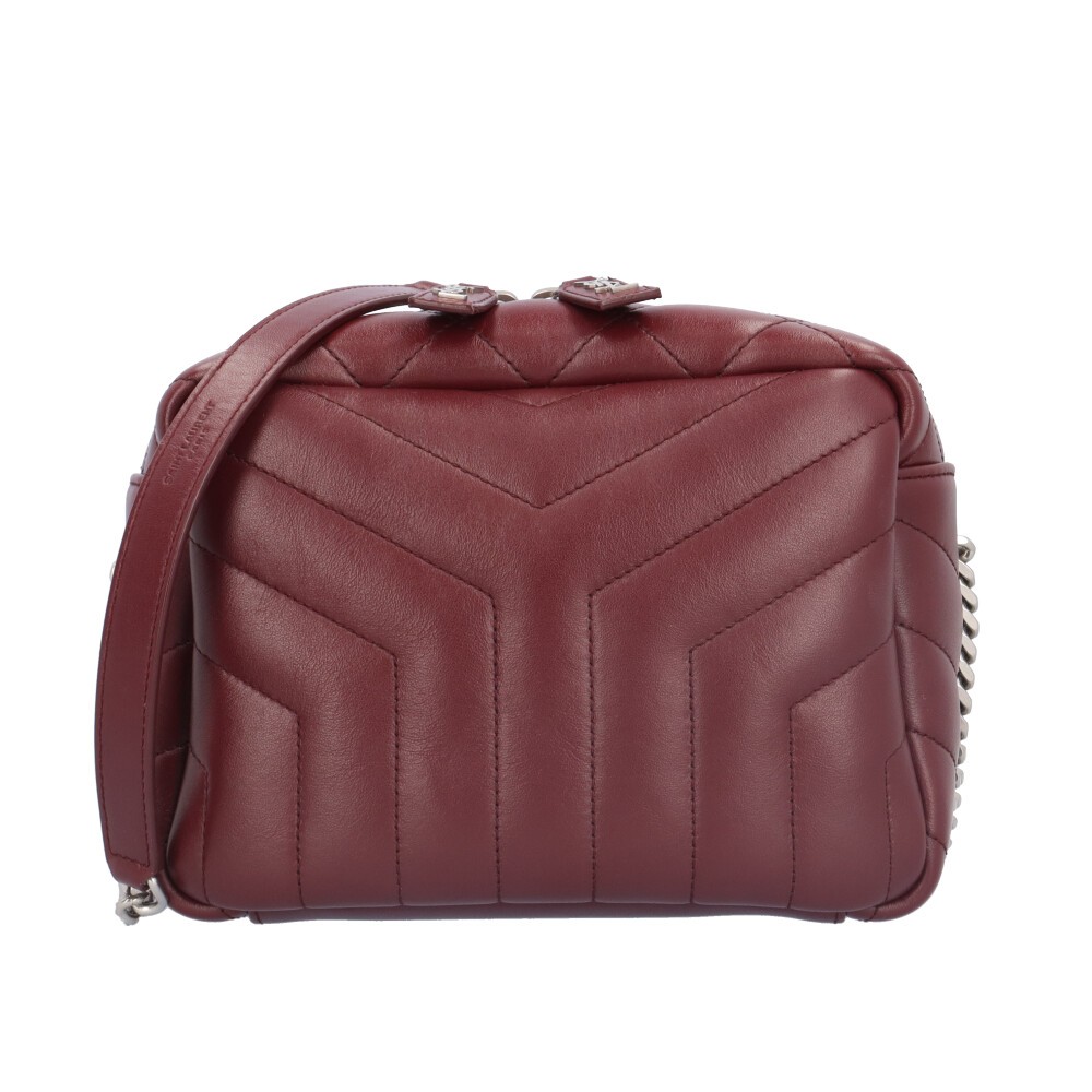 Borsa a tracolla SAINT LAURENT corpo incrociato 574102 pelle catena Lulu usata