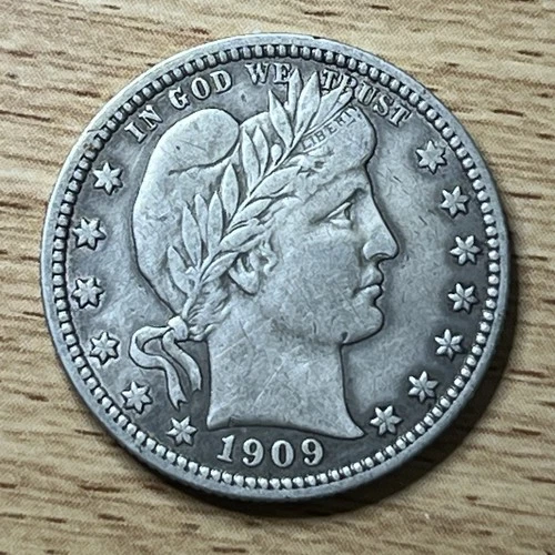 1909 Barber Quarter VF + / XF