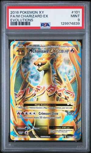 PSA 9 M Charizard EX 101/108 Evolutions