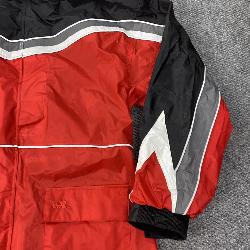 Tour Master Elite Series II Rainsuit Jacket Mens XL Motorcycle Hood Waterproof - Image 3 of 4