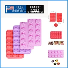 Food Grade Paw and Bone Silicone Molds Set – Perfect for Dog Treats & Desserts
