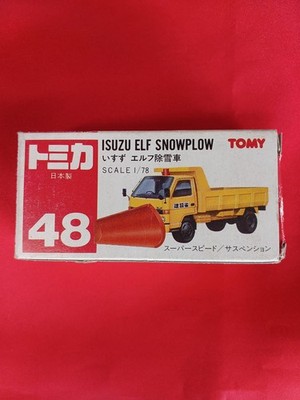 TOMY Tomica Red Box 48 Isuzu Elf Snow Plow Truck 1/78 Die-cast Japan