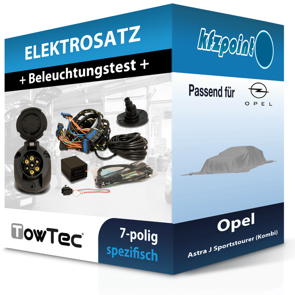 für Opel Astra J 09.2010-02.2016 Towtec E-Satz 7Polig Fahrzeugspezifisch NEU-image