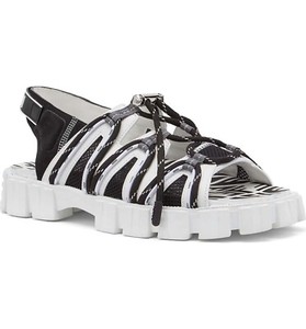 100% AUTHENTIC NEW MEN FENDI X SARAH COLEMAN FORCE FF VERTIGO SANDALS UK 7/US 8