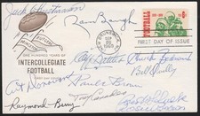 10 Pro Football Hall of Famers Autographs-Bough, Bednarik, Brown, Berry, Donovan