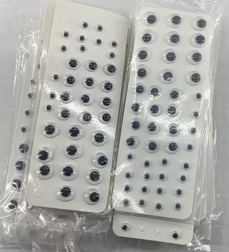 Lot Mixed Size Round Googly Wiggle Eyes for Crafts Dolls Puppets (400)