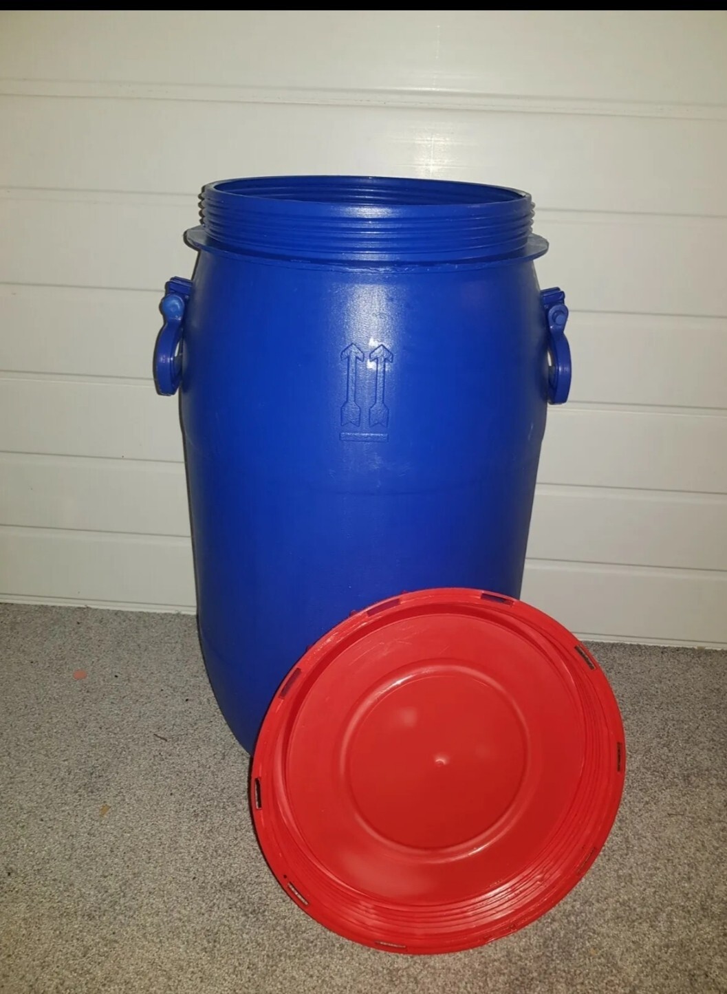 40 Ltr litres Plastic Barrel open top Keg Storage Container Feed Bin