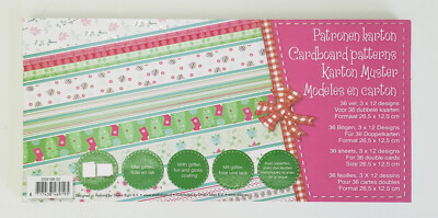 Studio Light Pappmuster. 36 26,5 cm x 12,5 cm Blätter für 36 Doppelkarten C