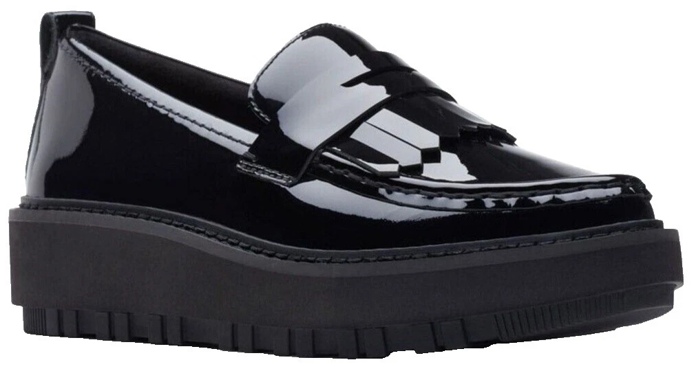 Black Patent Leather Comfort Shoes for Women