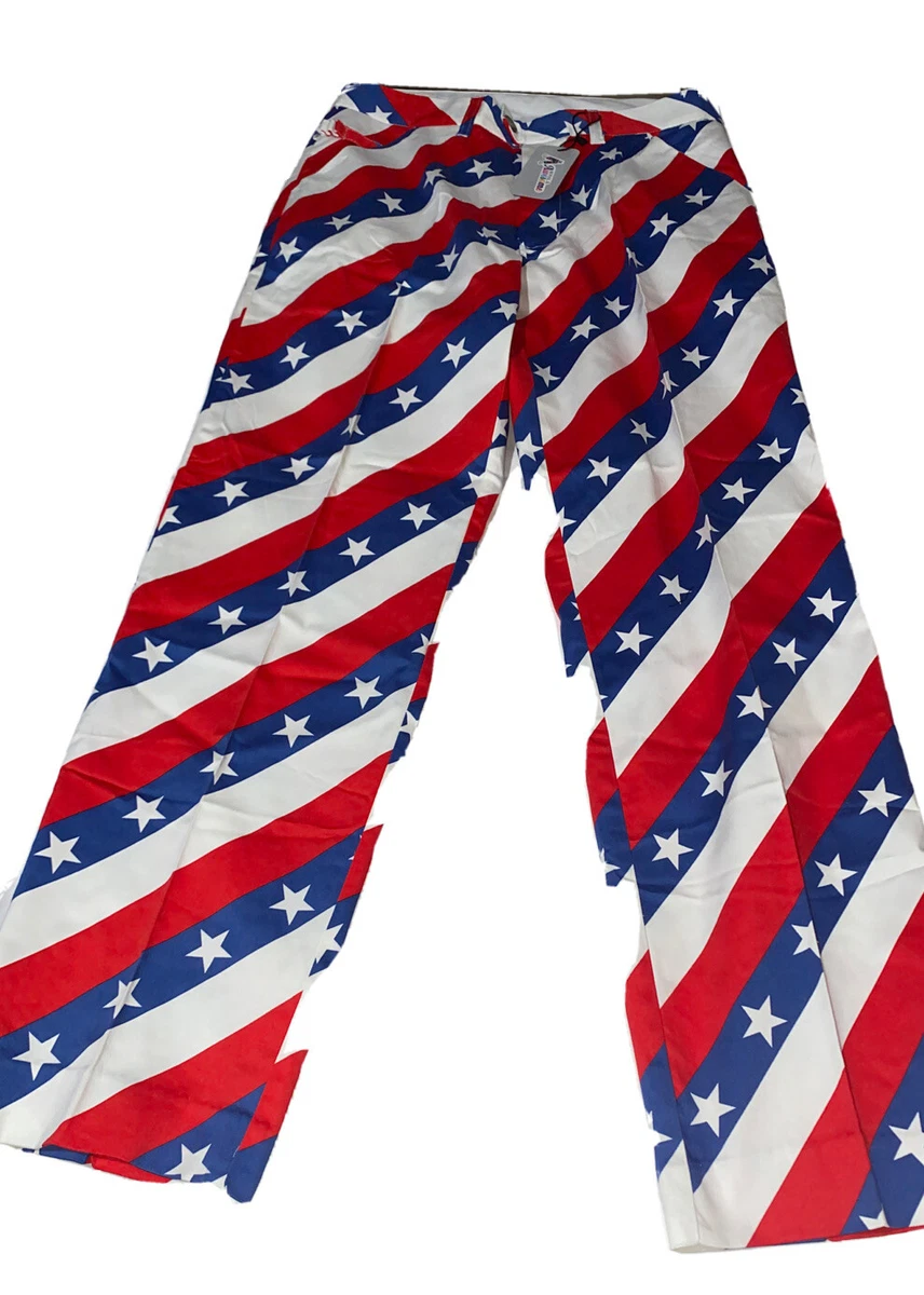 Draped American Striped Sport Pants