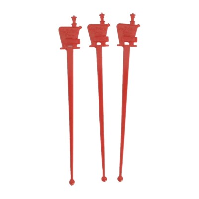 3 Vintage Swizzle Sticks Holiday Inn  Sign Cocktail Drink Stirrers Red