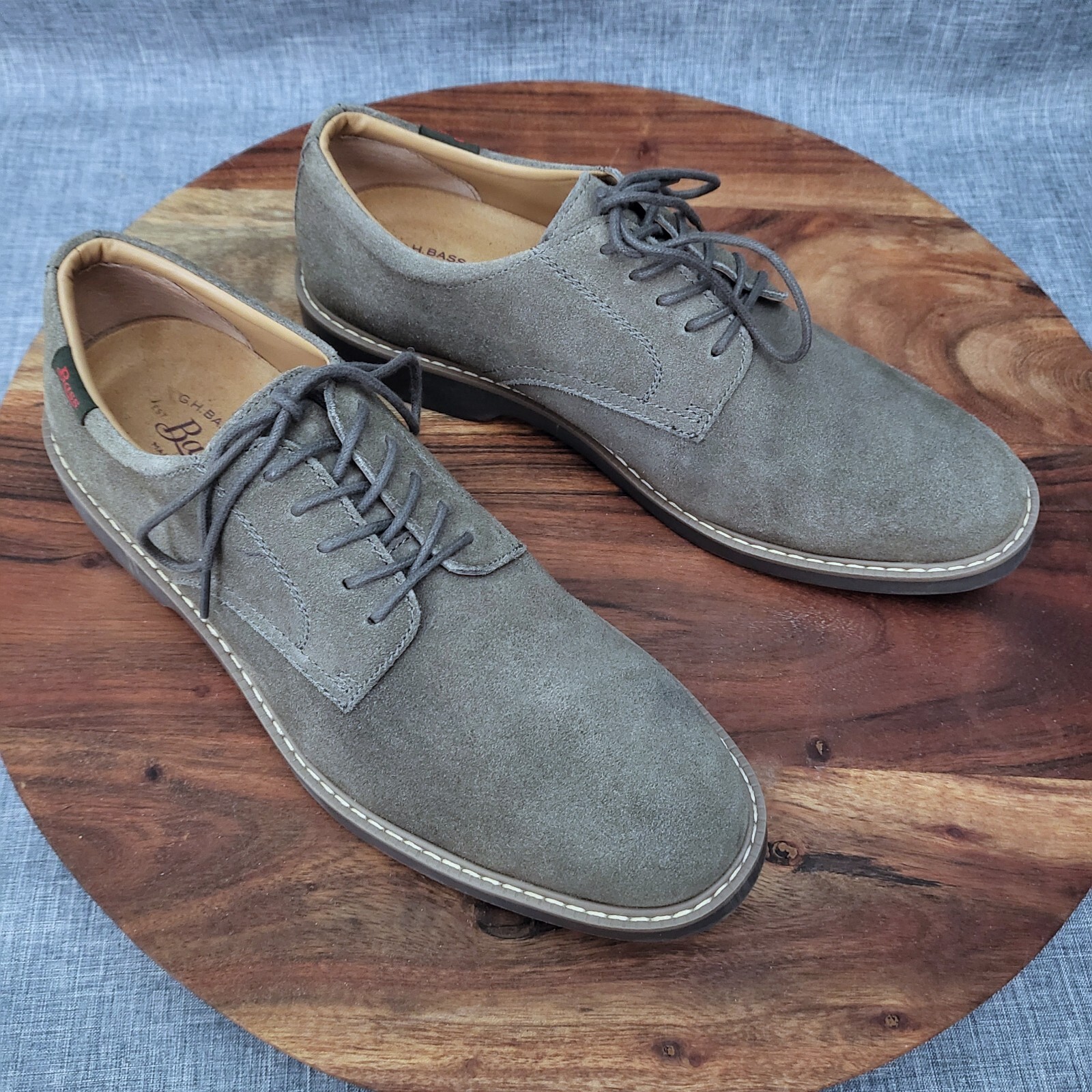 SAOLA G.H. Basso Classic Bucs Pasadena II Heritage Derby Oxford Grigio Uomo Taglia 8 5M